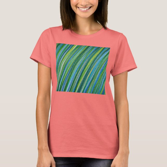 Grüne Streifen T Shirt (Vorderseite)