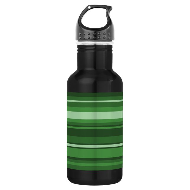 Grüne Streifen Trinkflasche (Vorderseite)