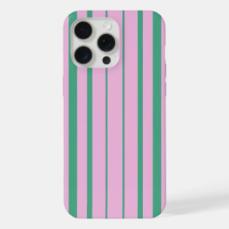 Grüne Streifen und weiche rosa iPhone 15 Pro Max H Hülle