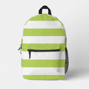 Grüne Streifen, weiße Streifen, gestreiftes Muster Bedruckter Rucksack
