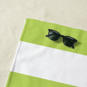 Grüne Streifen, weiße Streifen, gestreiftes Muster Strandtuch