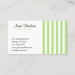 Grüne Streifen, weiße Streifen, gestreiftes Muster Visitenkarte