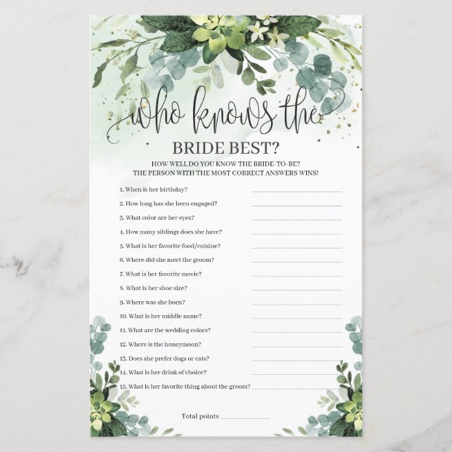 Grüne sukkulent, der die Braut besten Spiel kennt (Vorderseite)