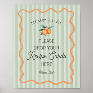 Grüne Süsse Hauptpresse Zitrus Teilen ein Rezept Poster