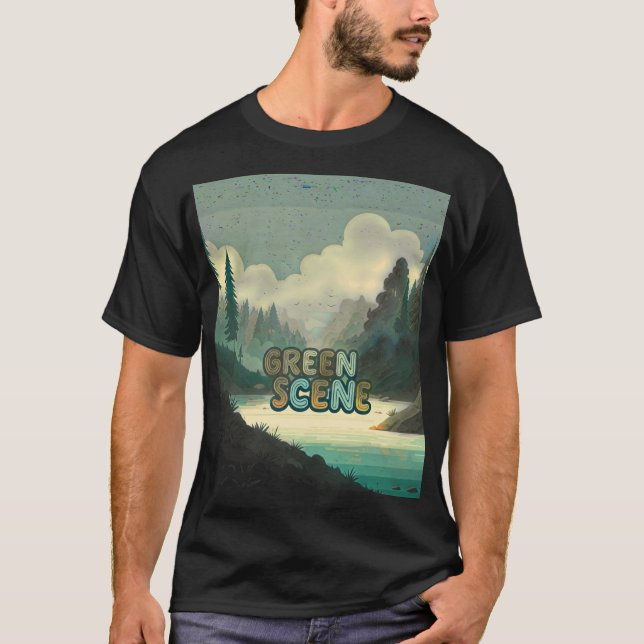 Grüne Szene T-Shirt (Vorderseite)