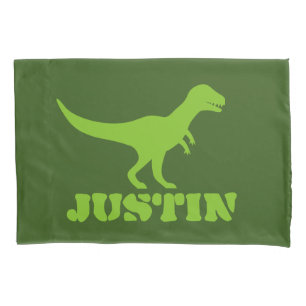 Grüne T-rex-Dinosaurier-Kissenhülse für Kinder Kissenbezug
