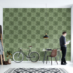 Grüne Tafel mit abstrakter Geometrie Tapete