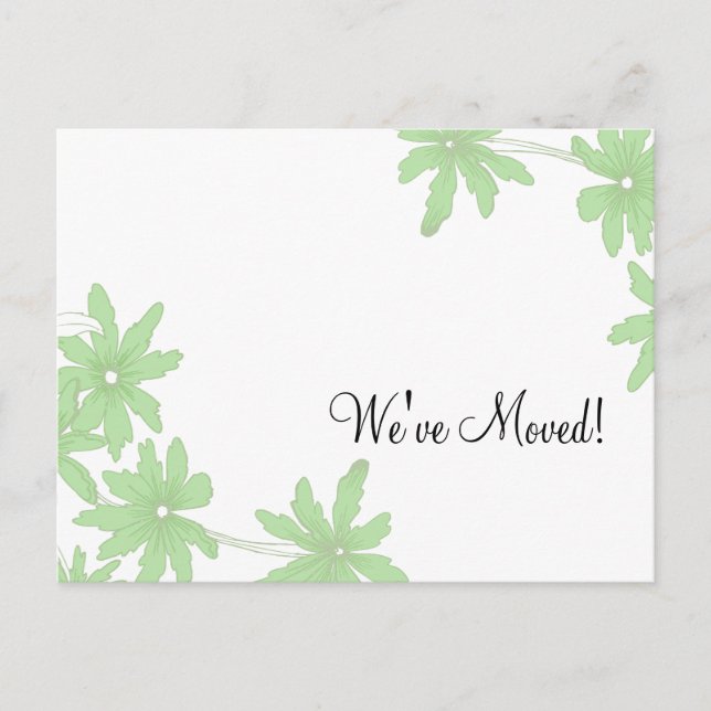 Grüne Tageszeitungen Änderung der Anschrift Ankündigungspostkarte (Vorderseite)