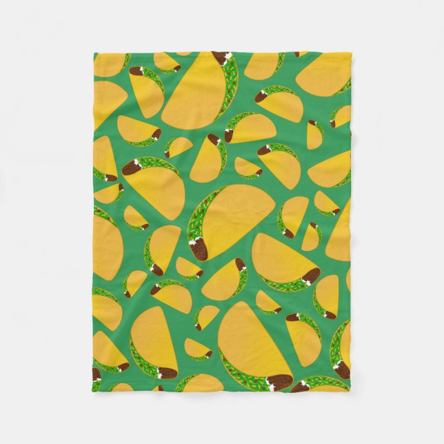 Grüne Takos Fleecedecke (Vorderseite)