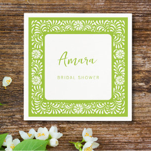GRÜNE TALAVERA-BRIDAL-SHOWER SERVIETTE
