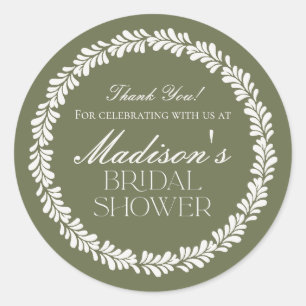 Grüne Talavera Fliese Spanische Fiesta Brautparty Runder Aufkleber