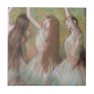 Grüne Tänzer von Edgar Degas, Vintage Ballettkunst Fliese