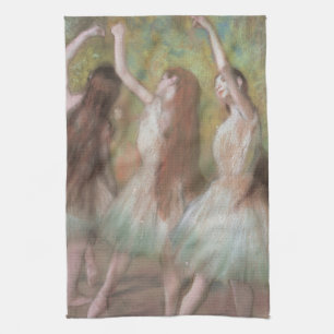 Grüne Tänzer von Edgar Degas, Vintage Ballettkunst Geschirrtuch