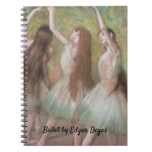 Grüne Tänzer von Edgar Degas, Vintage Ballettkunst Notizblock
