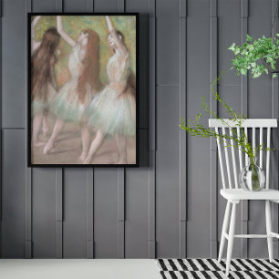 Grüne Tänzerinnen von Edgar Degas, Vintage-Ballett Poster
