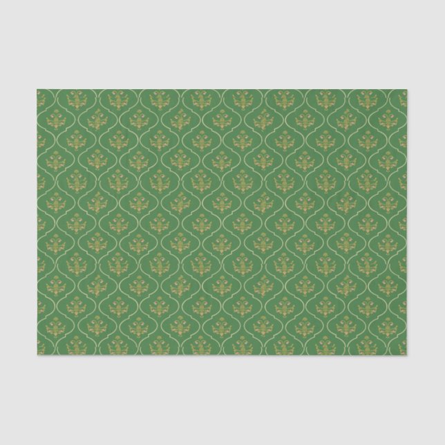 Grüne Tapisserie Seidenpapier (Vorderseite)