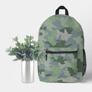 Grüne Tarnung Bedruckter Rucksack