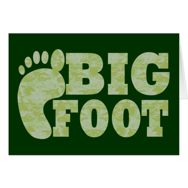 Grüne Tarnung Bigfoot Text (Vorderseite (Horizontal))
