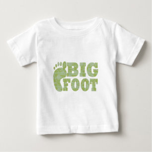Grüne Tarnung Bigfoot Text Baby T-shirt