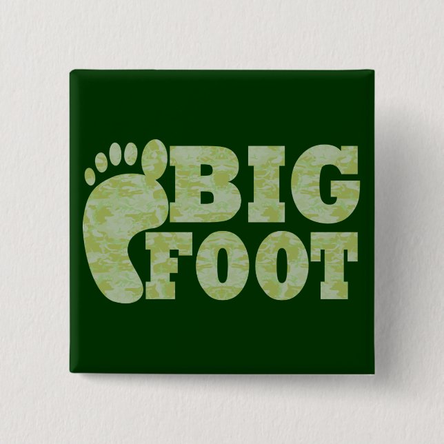 Grüne Tarnung Bigfoot Text Button (Vorderseite)