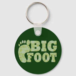 Grüne Tarnung Bigfoot Text Schlüsselanhänger