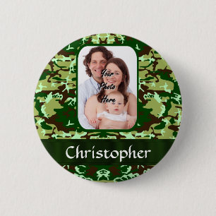 Grüne Tarnung Button