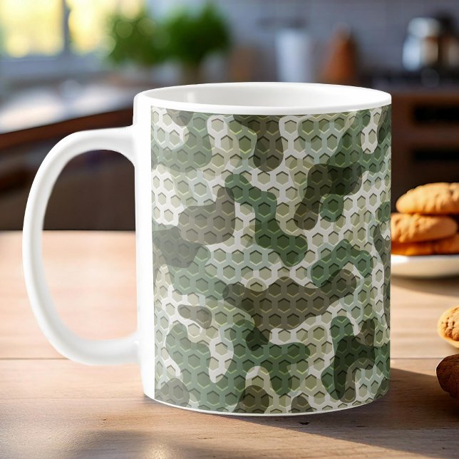 Grüne Tarnung  Kaffeetasse (Von Creator hochgeladen)