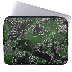 Grüne Tarnung Laptopschutzhülle