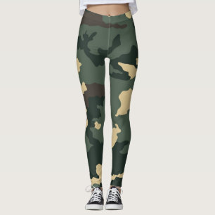Grüne Tarnung Leggings