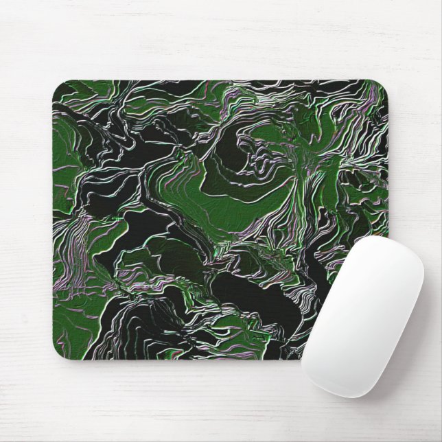 Grüne Tarnung   Mousepad (Mit Mouse)