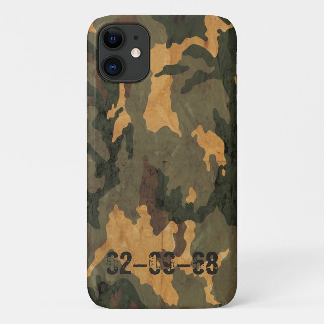 Grüne Tarnung Vintag 2020 Case-Mate iPhone Hülle (Rückseite)