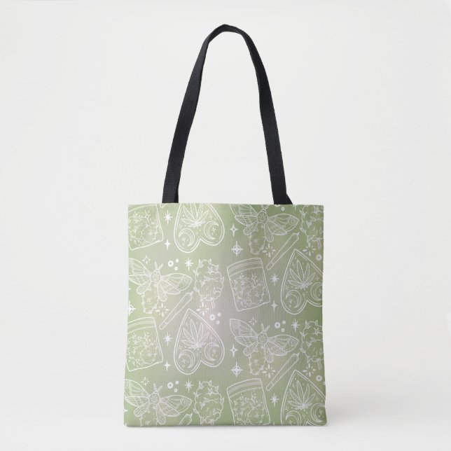 Grüne Tasche für Mystical Sage - Moth, Herbs & Mag (Vorderseite)