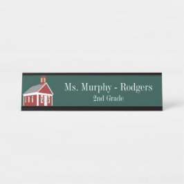 Grüne Teacher-Schreibtisch-Hängewand des Schulhaus Schreibtischnamensplakette