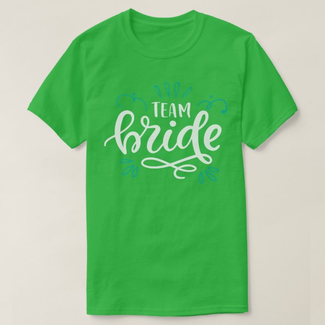 Grüne Teambride T-Shirt (Design vorne)