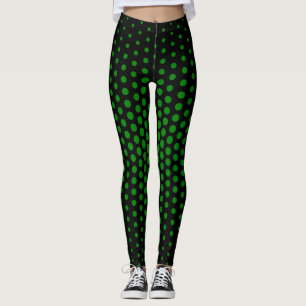 Grüne Techno-Punktmuster Leggings