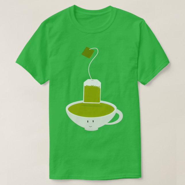 Grüne Teebeutel T-Shirt (Design vorne)