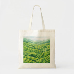 Grüne Teepflanzungslandschaft Tragetasche