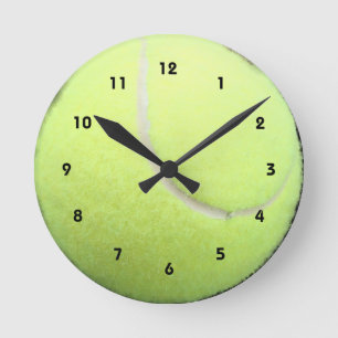 Grüne Tennisball-Wanduhr Runde Wanduhr