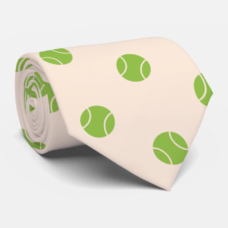Grüne Tennisbälle Creme Beige Krawatte