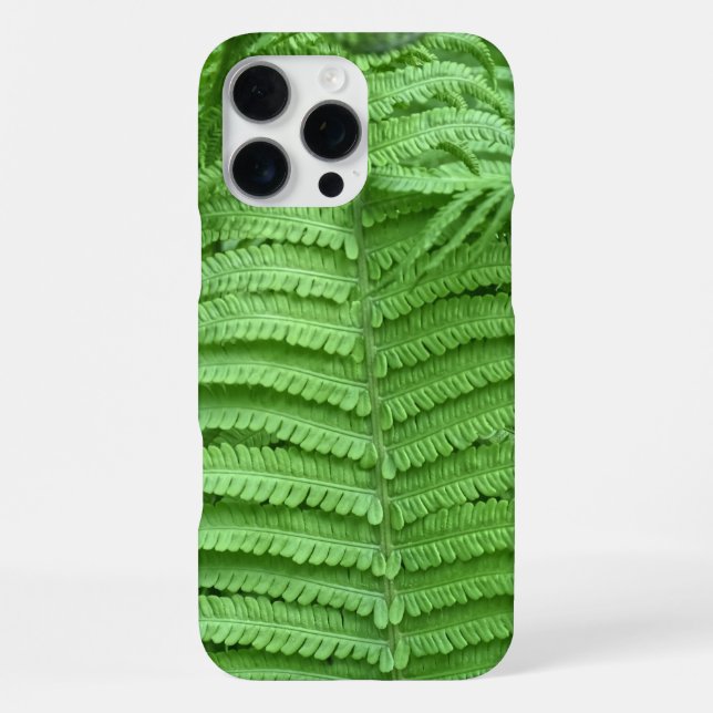 Grüne Textur Farn Pflanze iPhone Hülle (Rückseite)