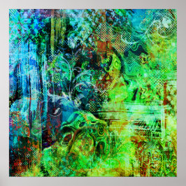 Grüne Texturen Poster