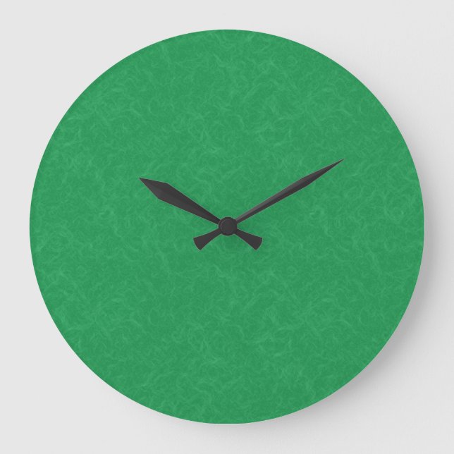 Grüne texturierte Oberfläche mit wirbelndem Muster Große Wanduhr (Vorderseite)