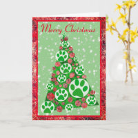 Grüne Tierpfade Silhouette Weihnachtsbaumdekor