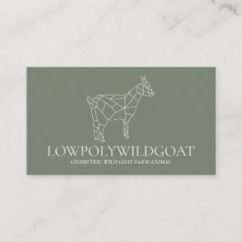 Grüne Tierziege Lowpolyziege, Bauer Visitenkarte
