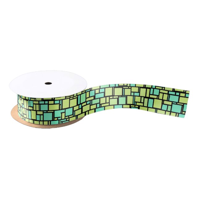 Grüne TIles Satinband (Spule)
