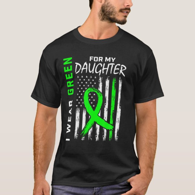 Grüne Tochter Cerebral Palsy Nierenerkrankung T-Shirt (Vorderseite)
