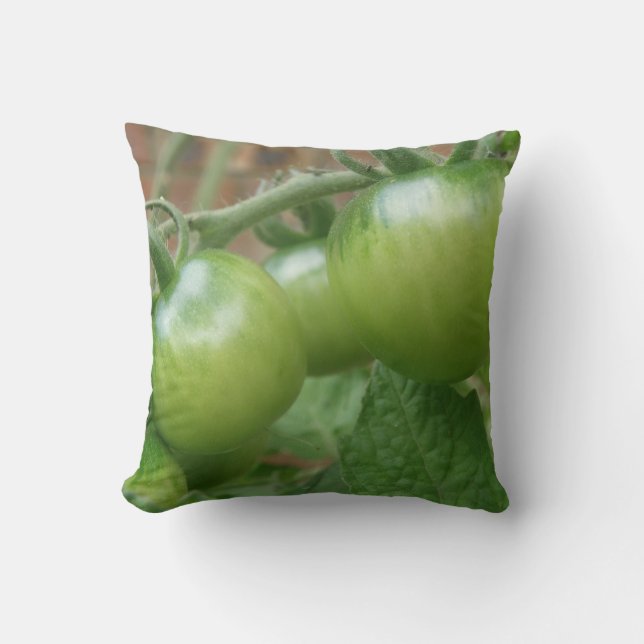 Grüne Tomaten Kissen (Vorderseite)