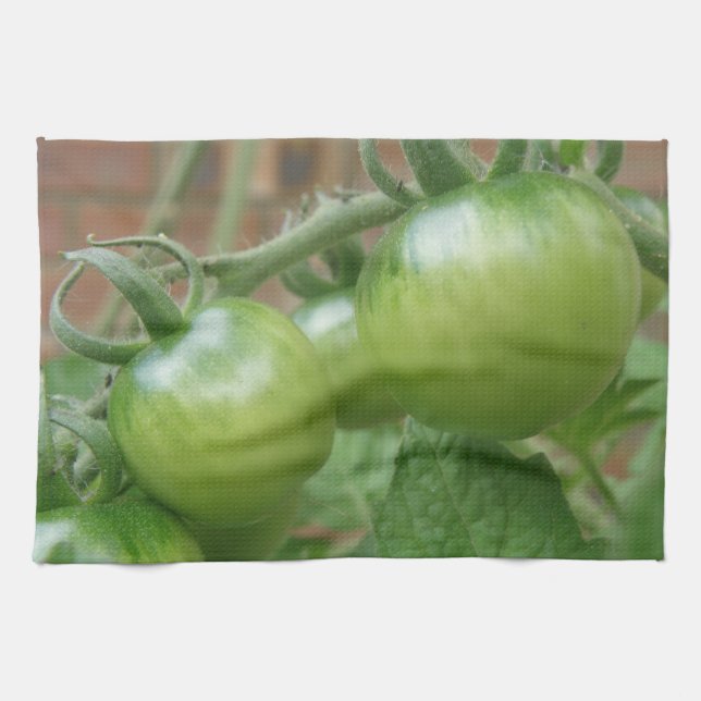 Grüne Tomaten Küchentücher (Horizontal)