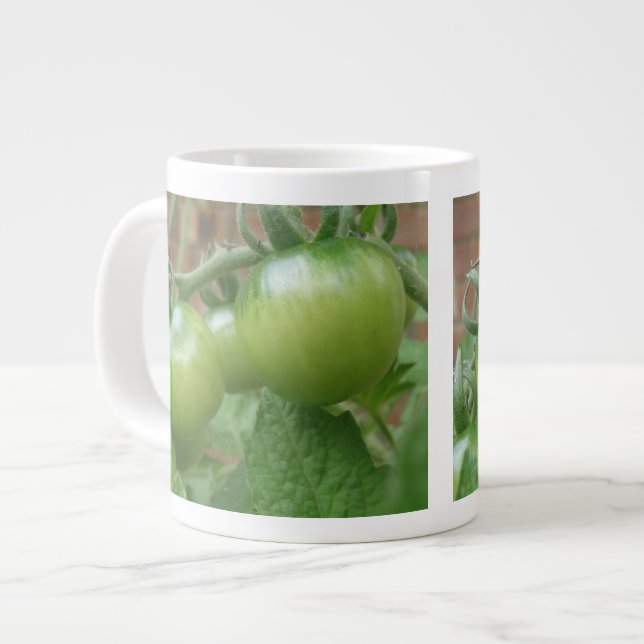 Grüne Tomaten-Tasse Jumbo-Tasse (Vorderseite Links)