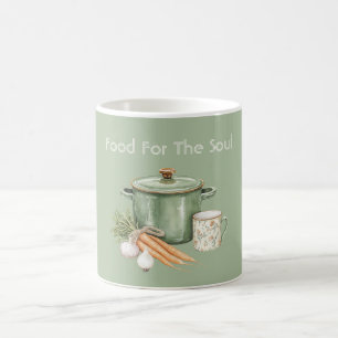 Grüne Topf Karotten   Kaffeetasse